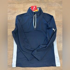 NWT Puma Boys Navy Long Sleeve Pullover Size 11-12